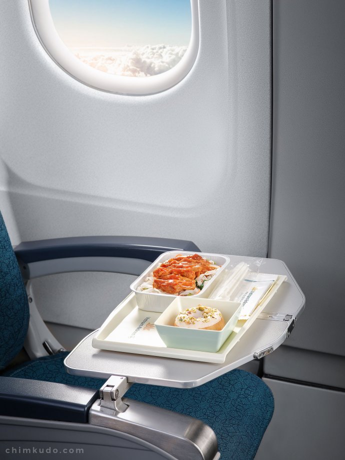 chụp ảnh ẩm thực cho vietnam airlines trong khoang economy