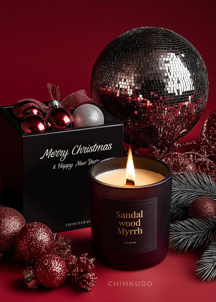 Candle Photography Giftbox Xmas Decoration Happy Cozy Home