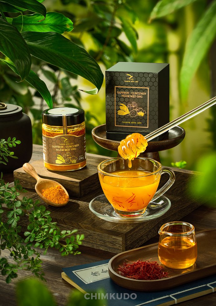 saffron drinks birdnest summer afternoon editorial