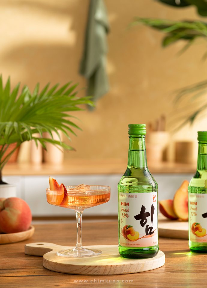 Soju drink Korean food Photography