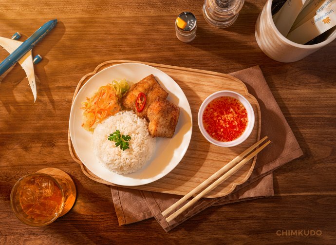 Street food onboard Vietnam Airlines Sky team Korean Japan food