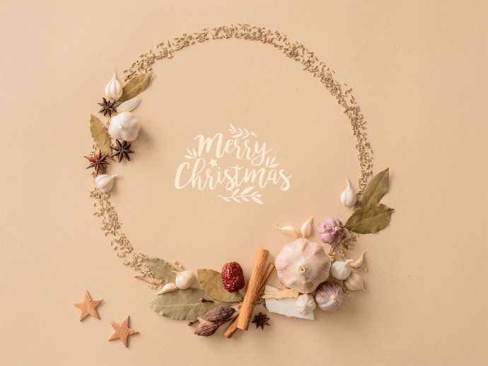 Xmas Food Art Ingredients Asia beauty